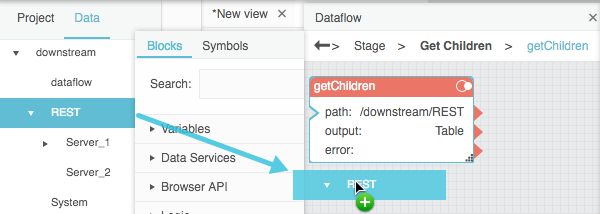 Get Children dataflow model