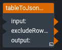Table to JSON String block Table to JSON String block