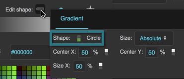 The Radial Gradient Shape property