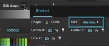 The Radial Gradient Size property