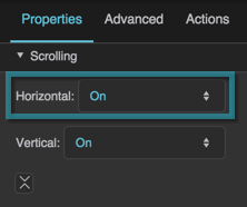 The Horizontal Scrolling property