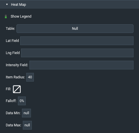 Heat Map Overlay properties Heat Map Overlay properties